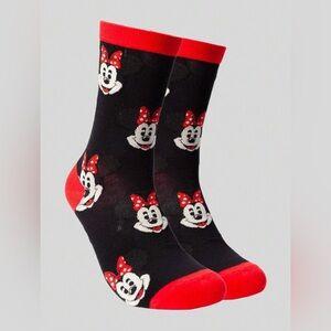•Obsessed with Minnie• Minnie Mouse Graphic All Over Crew Socks 3 for $21
